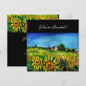 ZONNEBLOEMEN EN PLATTELAND IN TUSCANJE, KAART (Voorkant / Achterkant)