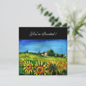 ZONNEBLOEMEN EN PLATTELAND IN TUSCANJE, KAART (Staand voorkant)