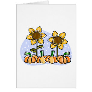 Zonnebloemen en Pompoenen