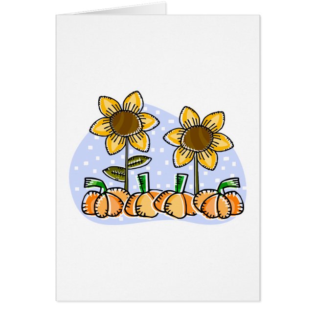 Zonnebloemen en pompoenen (Voorkant)