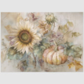 ZONNEBLOEMEN EN POMPOENEN HERFSTONTKOPPELING TISSUEPAPIER (Voorkant)