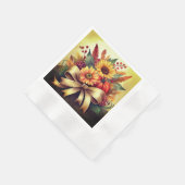 Zonnebloemen en pompoenservetten, cocktailpapier servet (Hoek)