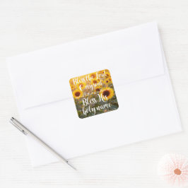 Zonnebloemen en psalms vierkante sticker