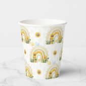 Zonnebloemen en regenbogen papieren bekers (Voorkant)