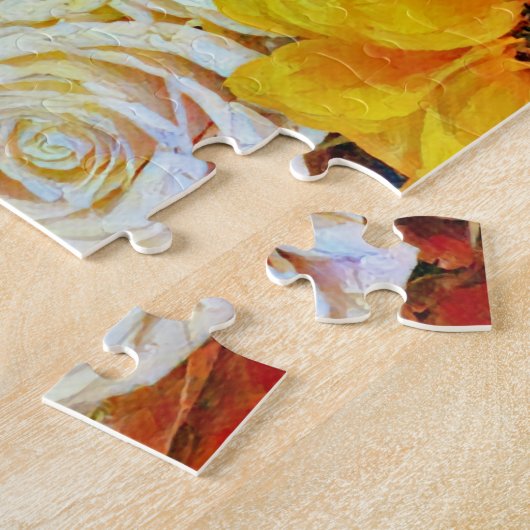 Zonnebloemen en Rozen Art Flower Puzzel Legpuzzel (Zijkant)