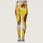 Zonnebloemen en Rozen Art Leggings (Voorkant)