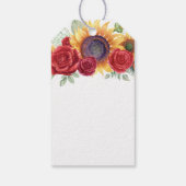 Zonnebloemen en Rozen Hartelijk dank voor Markerin Cadeaulabel (Achterkant)