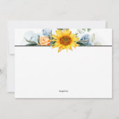 Zonnebloemen en Rozen Kaart (Achterkant)