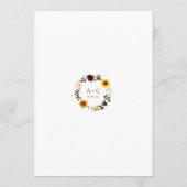 Zonnebloemen en Rozen met vuurwapens Advieskaart (Achterkant)