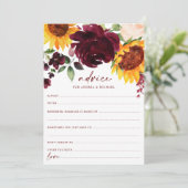 Zonnebloemen en Rozen met vuurwapens Advieskaart (Staand voorkant)