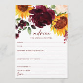 Zonnebloemen en Rozen met vuurwapens Advieskaart (Voorkant)