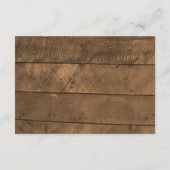 Zonnebloemen en rustieke houten bruiloft wensen go informatiekaartje (Achterkant)