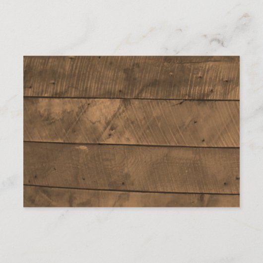 Zonnebloemen en rustieke houten bruiloft wensen go informatiekaartje (Achterkant)