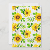 Zonnebloemen en Rustisch Boerderij Land Baby showe Kaart (Achterkant)