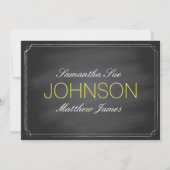 Zonnebloemen en schoolbord bruiloft uitnodiging Ka (Achterkant)