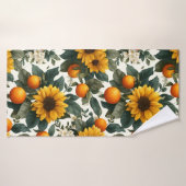 Zonnebloemen en Sinaasappels Autumn Design Badhanddoek (Badhanddoek)