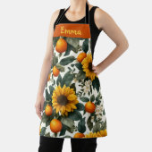 Zonnebloemen en Sinaasappels Autumn Design Schort (Insitu)