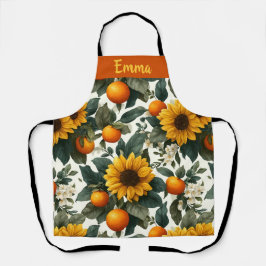 Zonnebloemen en Sinaasappels Autumn Design Schort