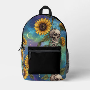 Zonnebloemen en Skulls rugzak