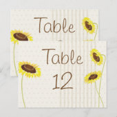 Zonnebloemen en strepen briefkaart (Voorkant / Achterkant)