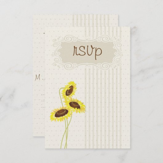 Zonnebloemen en strepen Collectie RSVP (Voorkant / Achterkant)