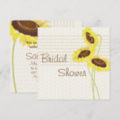 Zonnebloemen en strepen Collectie Vrijgezellenfees Kaart (Voorkant / Achterkant)