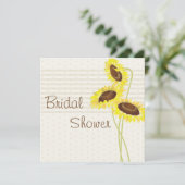 Zonnebloemen en strepen Collectie Vrijgezellenfees Kaart (Staand voorkant)