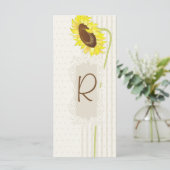 Zonnebloemen en strepen programma rack Kaart (Staand voorkant)