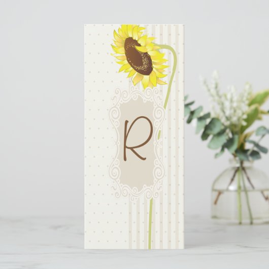 Zonnebloemen en strepen programma rack Kaart (Staand voorkant)