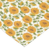 Zonnebloemen en tafelkleed met tekst (Gekanteld)
