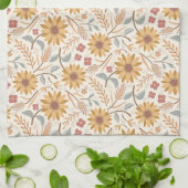 Zonnebloemen en tarweoren theedoek (Gevouwen)