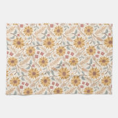 Zonnebloemen en tarweoren theedoek (Horizontaal)