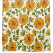 Zonnebloemen en tekst douchegordijn (Voorkant)