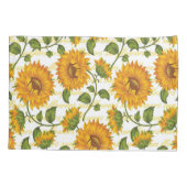 Zonnebloemen en tekst kussensloop (Achterkant)