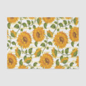 Zonnebloemen en tekst tissuepapier (Voorkant)