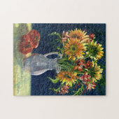 "Zonnebloemen en tomaten" Legpuzzel (Horizontaal)