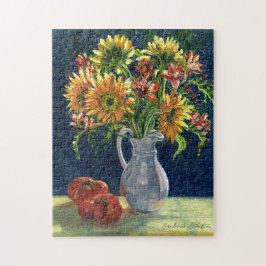 "Zonnebloemen en tomaten" Legpuzzel