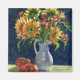"Zonnebloemen en tomaten" Magnet