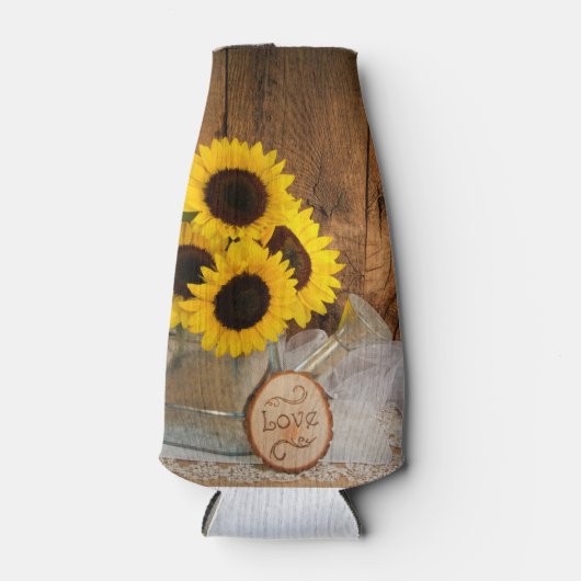 Zonnebloemen en tuinwater kunnen de gunsten uithuw flesjeskoeler (Voorkant)