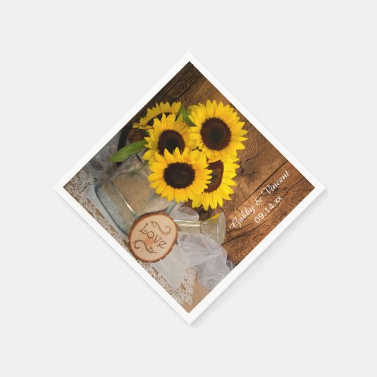 Zonnebloemen en tuinwater kunnen het huwelijk verb servet (Hoek)