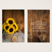 Zonnebloemen en tuinwater kunnen liefdadigheid ver visitekaartje (Voorkant /achterkant)