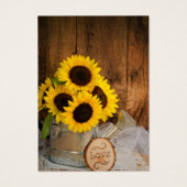 Zonnebloemen en tuinwater kunnen liefdadigheid ver visitekaartje (Voorkant)