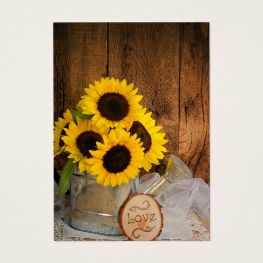 Zonnebloemen en tuinwater kunnen liefdadigheid ver visitekaartje (Voorkant)