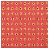 Zonnebloemen en valbladeren stof (Swatch)
