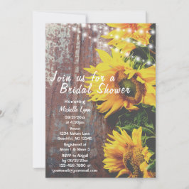 Zonnebloemen en verlichting Rustiek Country Vrijge Kaart