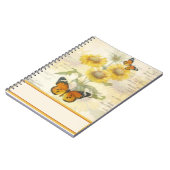 Zonnebloemen en vlinder notitieboek (Linkerzijde)
