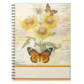 Zonnebloemen en vlinder notitieboek (Voorkant)
