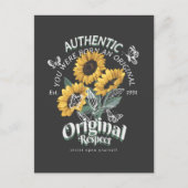 Zonnebloemen en vlinderbloemigen Grafisch Briefkaart (Voorkant)