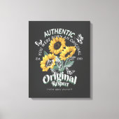 Zonnebloemen en vlinderbloemigen Grafisch Canvas Afdruk (Voorkant)