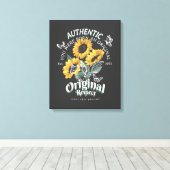 Zonnebloemen en vlinderbloemigen Grafisch Canvas Afdruk (Insitu (Houten vloer))